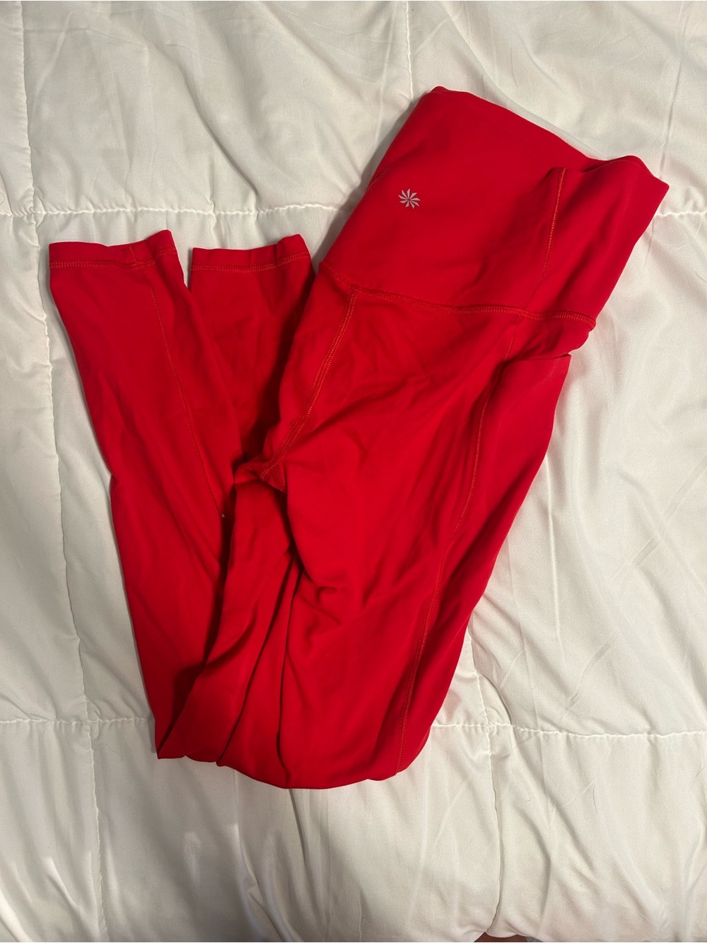 Athleta Girls Bright Red Performance Leggings